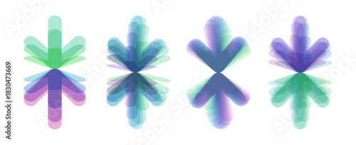 Arrow. Clash of business ideas. Concept of teams competing to achieve a goal. Dynamics. Vector for a brochure, poster, cover, postcard, presentation, flyer, or banner.