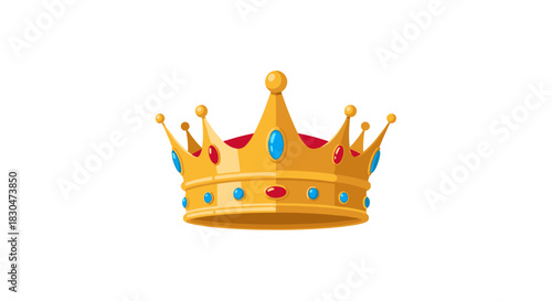 A magnificent golden crown adorned with precious gems a symbol of royalty