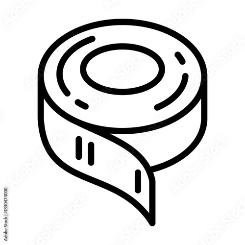 Steel Coil Icon - Black Outline