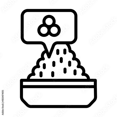 Plastic Pellet Icon - Black Outline