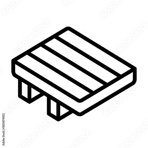 Pallet Icon - Black Outline