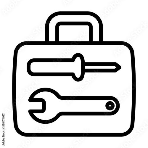 Toolkit Icon - Black Outline
