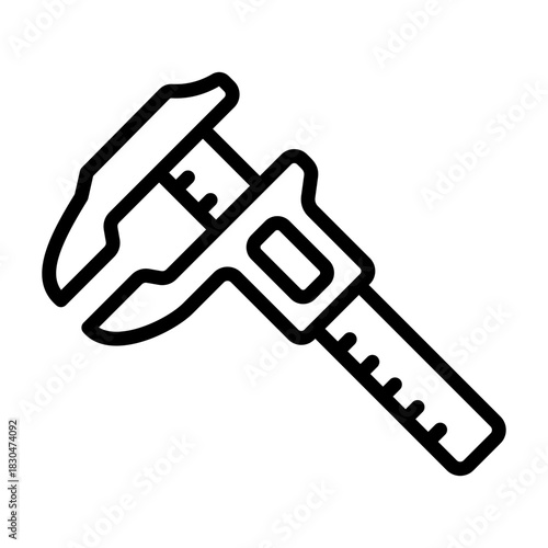 Caliper Icon - Black Outline