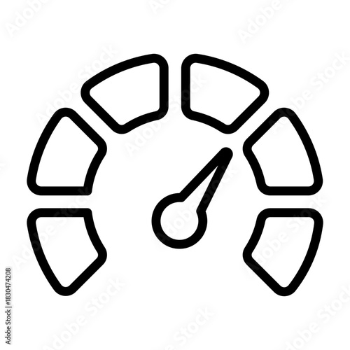 Dashboard Icon - Black Outline