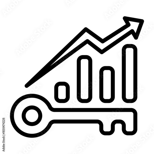 Kpi Icon - Black Outline