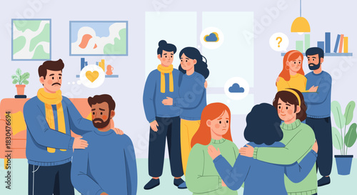 Offering Comfort and Empathy in Various Human Relationships