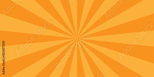 Vector sunray stripe background. Light sunburst glowing background. Sunburst pattern summer social banner. vector illustration pattern beam rays. Spiral radial striped backdrop design.	