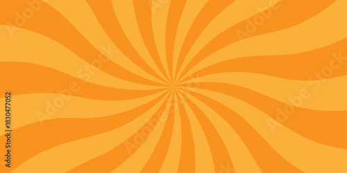 Vector sunray stripe background. Light sunburst glowing background. Sunburst pattern summer social banner. vector illustration pattern beam rays. Spiral radial striped backdrop design.	