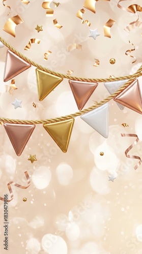 A festive garland of colorf...