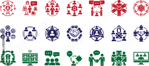 Diverse network of people connecting globally through technology and communication on transparent background