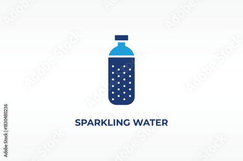 SPARKLING WATER vector, icon or logo sign isolated symbol illustration