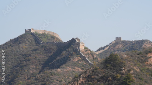 The great walls view which is located in Jinshan mountains in China 