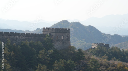 The great walls view which is located in Jinshan mountains in China 
