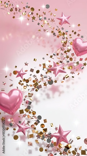 A cascade of shimmering con...