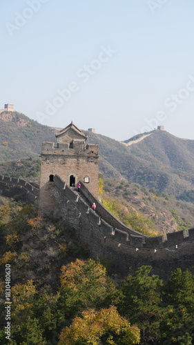 The great walls view which is located in Jinshan mountains in China 