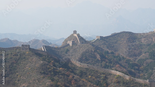 The great walls view which is located in Jinshan mountains in China 