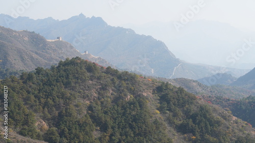 The great walls view which is located in Jinshan mountains in China 
