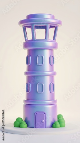A vibrant 3D rendering of a...
