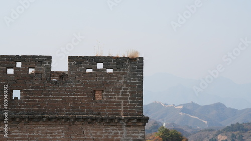 The great walls view which is located in Jinshan mountains in China 