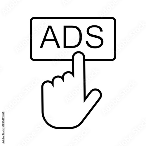 Advertising  icon vector. Ads illustration sign. commercial symbol. marketing Logo. promotion web icon.