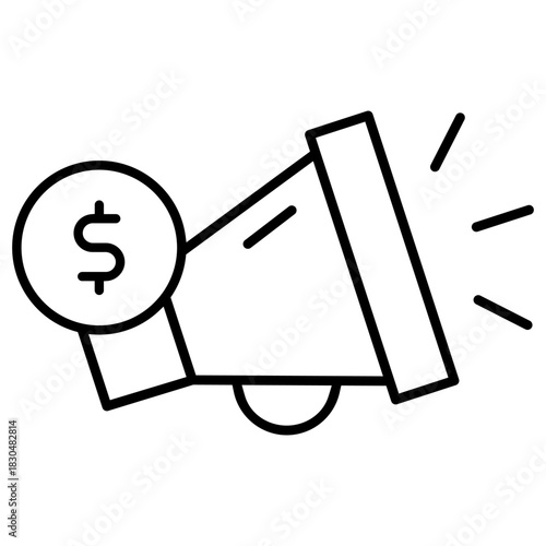 Advertising  icon vector. Ads illustration sign. commercial symbol. marketing Logo. promotion web icon.