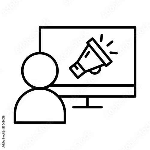 Bild auf Leinwand Advertising  icon vector