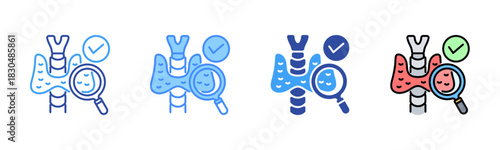 Thyroid Test Icon, Multi Styles Icon Set