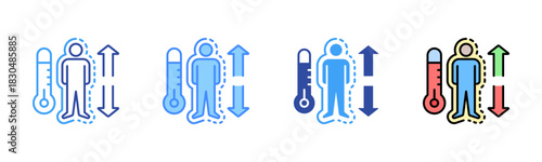 Temperature Icon, Multi Styles Icon Set