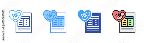 Postnatal Icon, Multi Styles Icon Set