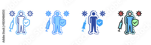 Immunization Icon, Multi Styles Icon Set