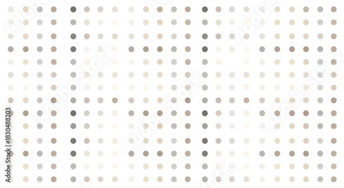 Abstract Minimalist Dot Grid Pattern Background with Neutral Earth Tone Colors and Halftone Texture