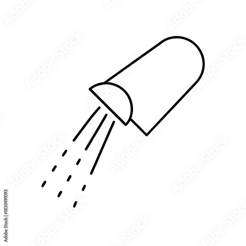 Illustration of a hand dryer blowing air downward on transparent background