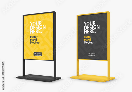 Advertising Poster Stand Mockup