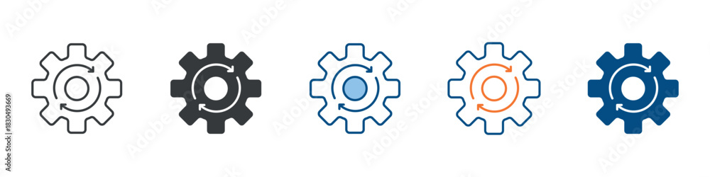 Obraz premium System Icon Set Multiple Style Collection 