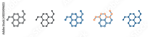 Nanotechnology Icon Set Multiple Style Collection 