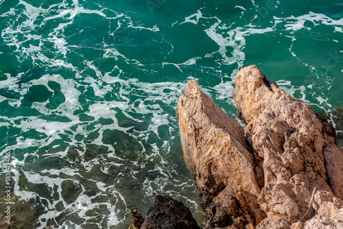 Sea and cliffs. A slice of the impressive turquoise Mediterranean landscape.
