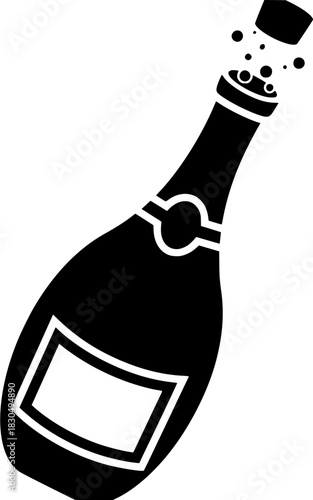 wine illustration champagne silhouette alcohol logo drink icon glass outline party bottle bar beverage celebration background holiday celebrate event shape adults vector graphic background