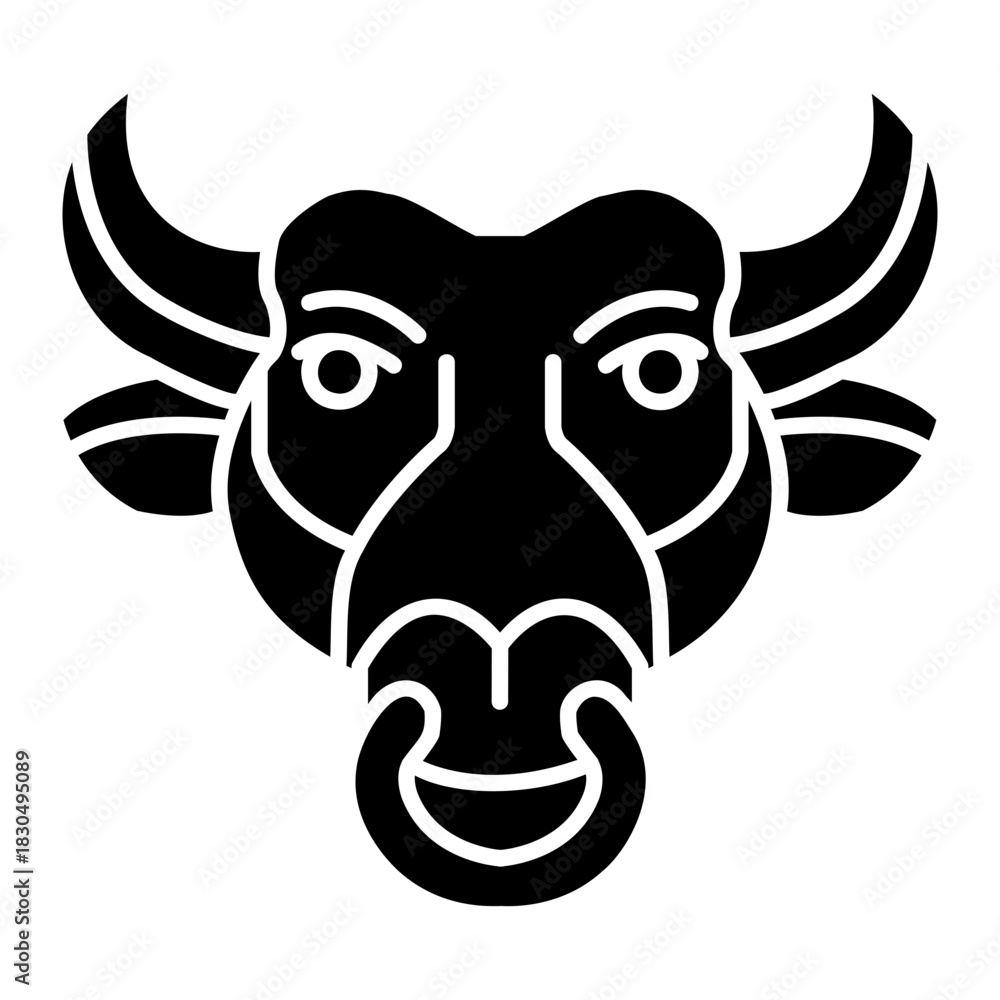 Fototapeta premium bison icon
