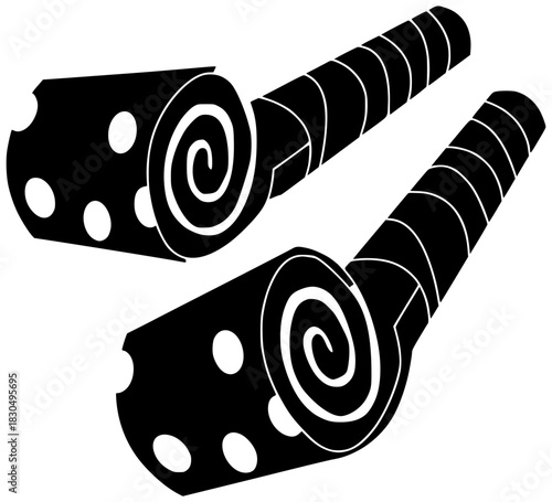 party illustration celebration silhouette birthday logo horn icon confetti outline joy fun happy celebrate holiday event festival colorful hat shape women vector graphic background