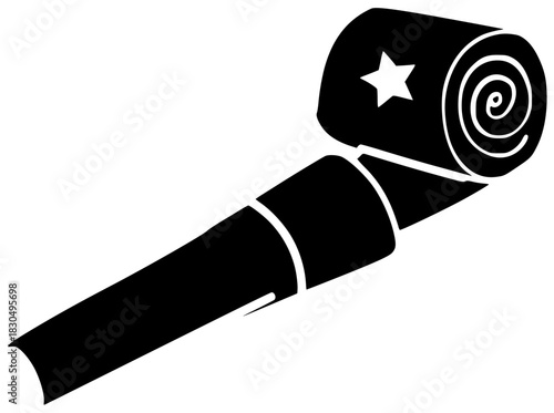 party illustration celebration silhouette birthday logo horn icon confetti outline joy fun happy celebrate holiday event festival colorful hat shape women vector graphic background