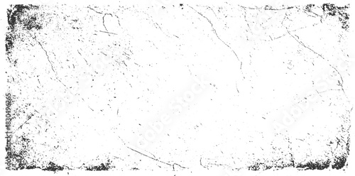 Black and white textured grunge overlay with scratches and dust particles vector