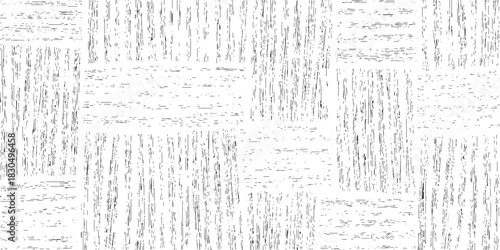 Black and white abstract pattern of vertical and horizontal lines in square blocks background texture