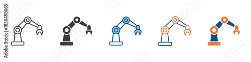 Robotics Icon Set Multiple Style Collection 