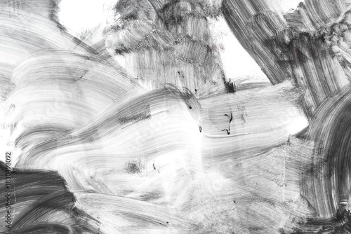 Fotografie Monochrome abstract texture with expressive brushstrokes in black, white