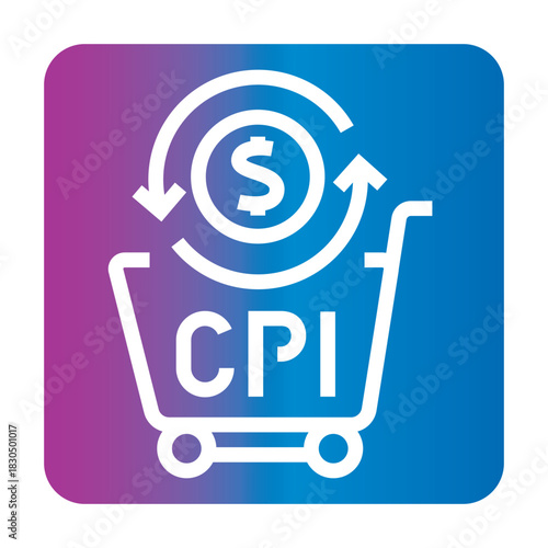 cpi black line icon for digital and print projects.