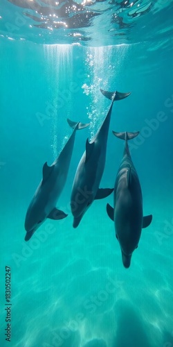 dolphins in the sea