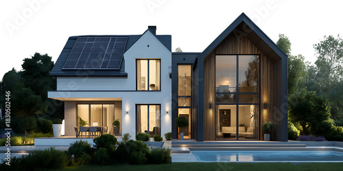 Modern Home Elegance: An architectural marvel, this contemporary house showcases sleek lines, expansive windows, and a seamless blend of indoor-outdoor living, embodying modern design