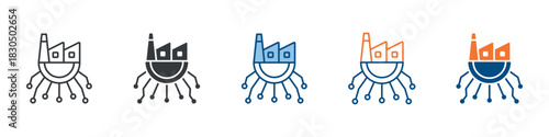 Tech Industry Icon Set Multiple Style Collection 