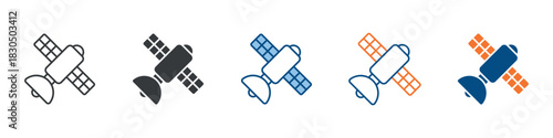 Satellite Icon Set Multiple Style Collection 