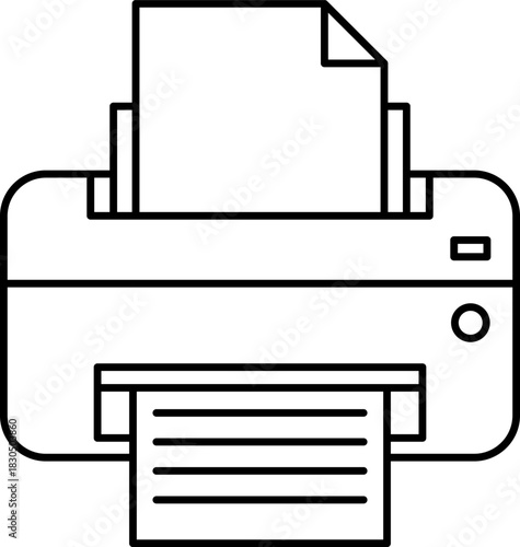 Icon Printer Print Illustration